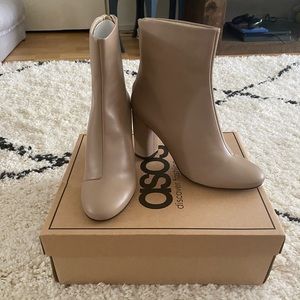 ASOS Design Embrace leather high ankle boots sz 40